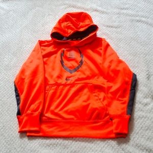 Orange and Black Nike Pullover Hoodie